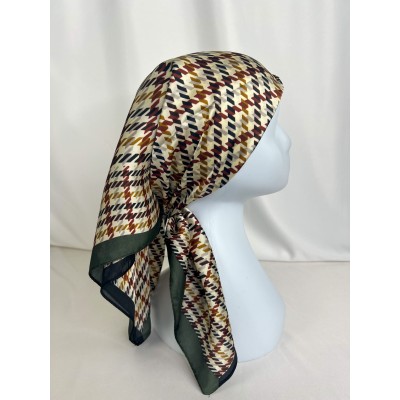 Foulard Carré De Soie Imprimé Tendance 70X70  - 1 2