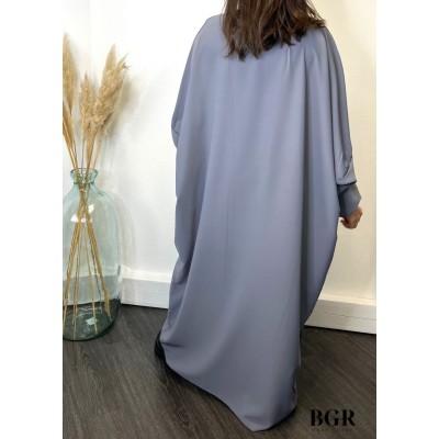 Robe De Prière Grise Sans Foulard Intégré  - 3 2