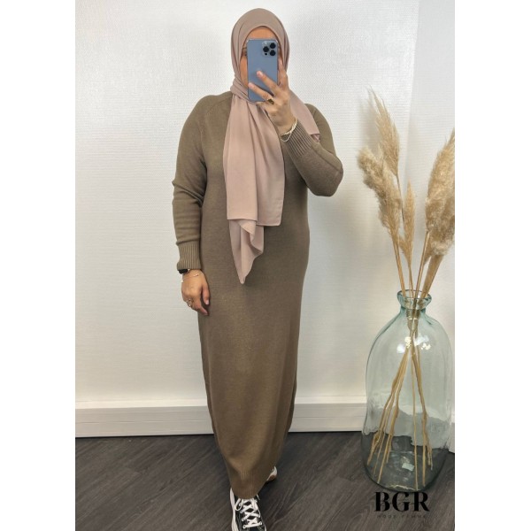 ROBE PULL LONGUE MARRON HANA