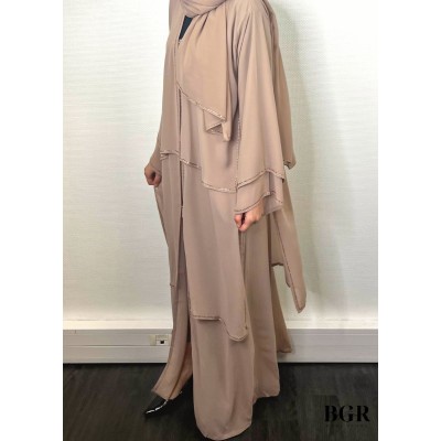 Abaya Dubaï Nejma Vieux rose 2