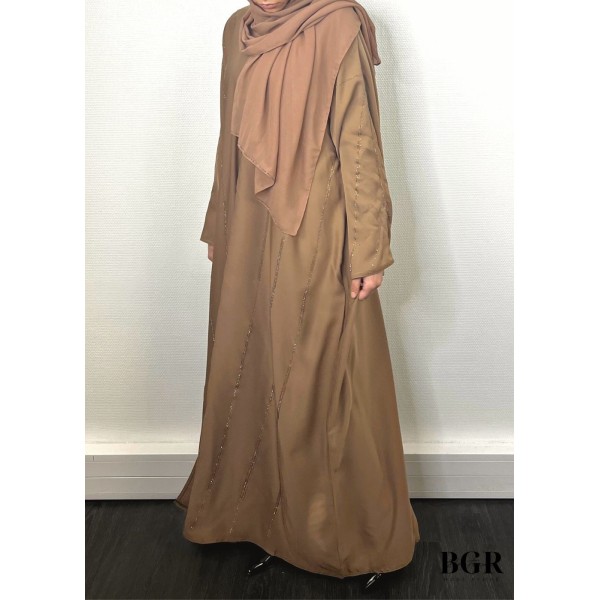 Abaya Dubaï Nour Marron