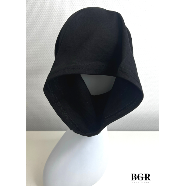 Bonnet Hijab Tube Noir Coton : un accessoire pratique, couvrant et antiglisse pour couvrir votre tête et vos cheveux