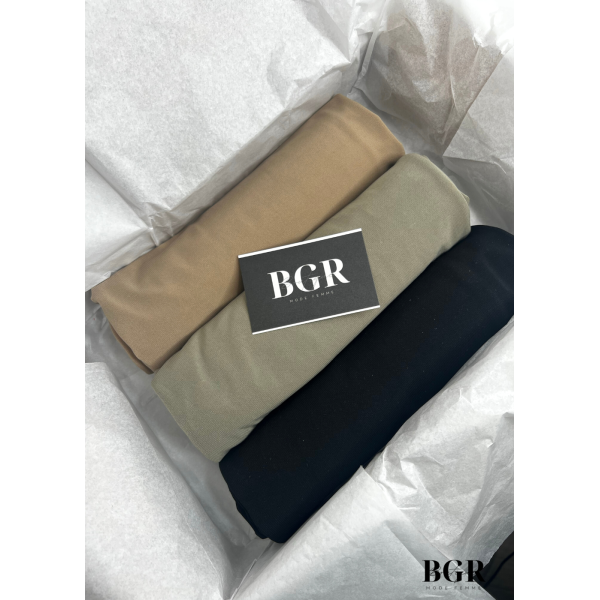 Box de 3 Hijabs en Jersey Premium au Choix - Personnalisez votre Ensemble de Hijabs - BGRBoutique