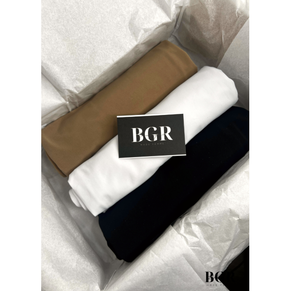 Box de 3 Hijabs en Jersey Premium au Choix - Personnalisez votre Ensemble de Hijabs - BGRBoutique