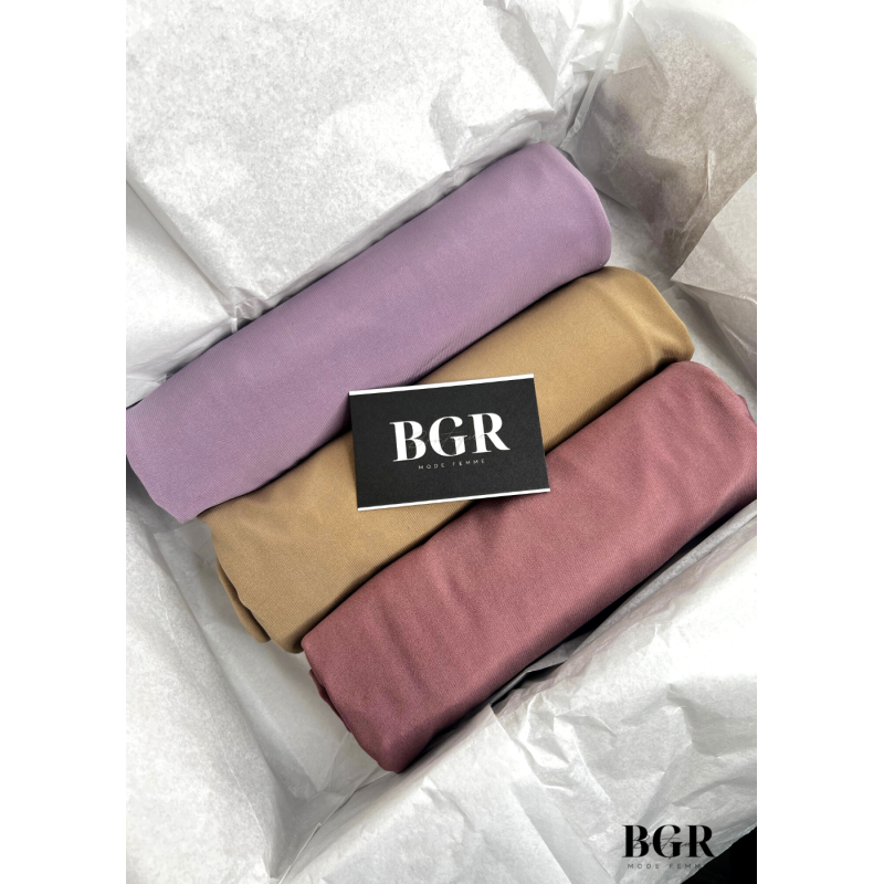 Box de 3 Hijabs en Jersey Premium au Choix - Personnalisez votre Ensemble de Hijabs - BGRBoutique