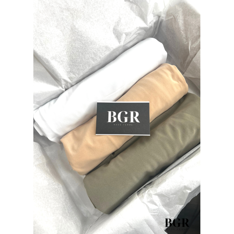 Box de 3 Hijabs en Jersey Premium au Choix - Personnalisez votre Ensemble de Hijabs - BGRBoutique