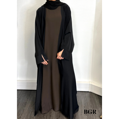 Complétez votre look avec notre sous abaya/sous kimono sans manches en tissu fluide - BGR Boutique 2