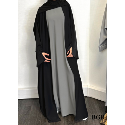 Complétez votre look avec notre sous abaya/sous kimono sans manches en tissu fluide - BGR Boutique 2