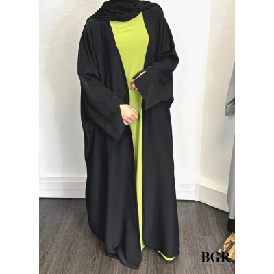Complétez votre look avec notre sous abaya/sous kimono sans manches en tissu fluide - BGR Boutique 2