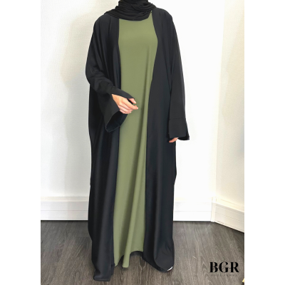 Complétez votre look avec notre sous abaya/sous kimono sans manches en tissu fluide - BGR Boutique 2