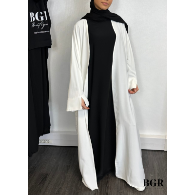 Complétez votre look avec notre sous abaya/sous kimono sans manches en tissu fluide - BGR Boutique 2
