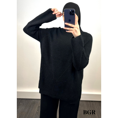 Ensemble laine HANA noir 2