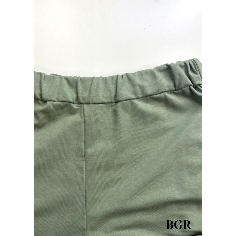 ENSEMBLE FEMME PANTALON ET T-SHIRT LONG VERT Annisa