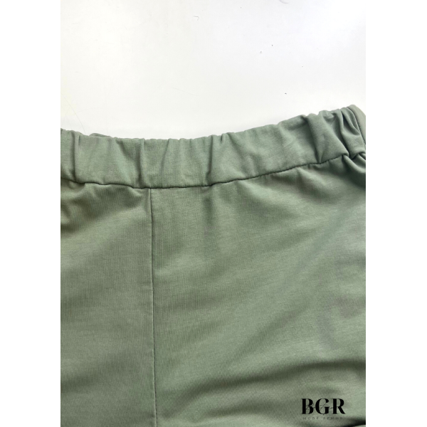 ENSEMBLE FEMME PANTALON ET T-SHIRT LONG VERT Annisa