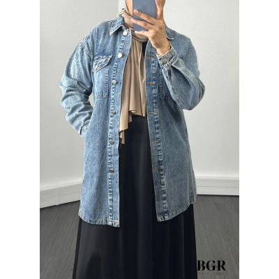 Veste denim bleu 2