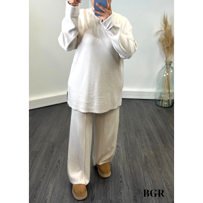Ensemble femme Pull avec Pantalon en Maille Fine Modest Fashion : Élégance et Modestie Réunies 2