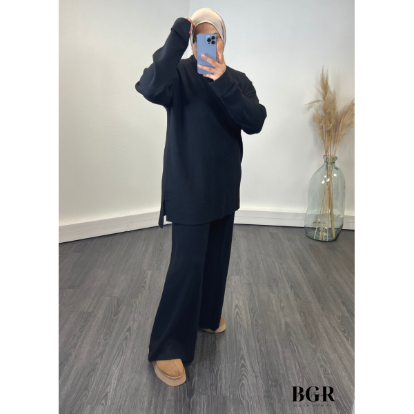 Ensemble femme Pull avec Pantalon en Maille Fine Modest Fashion : Élégance et Modestie Réunies