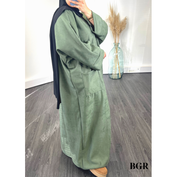 Kimono Daim Femme Kaki