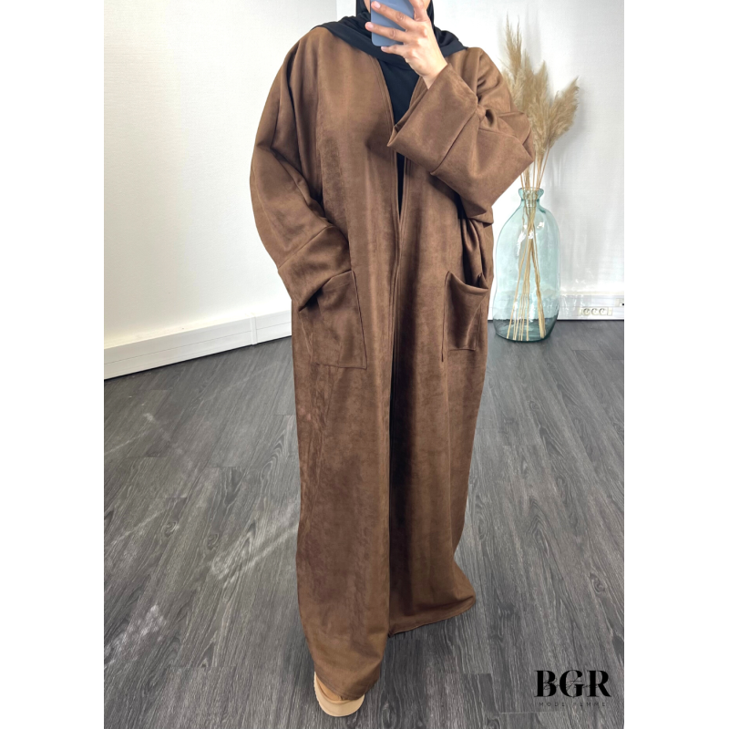 Kimono Daim Femme Marron