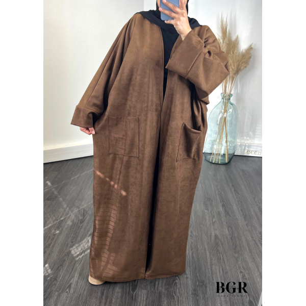 Kimono Daim Femme Marron