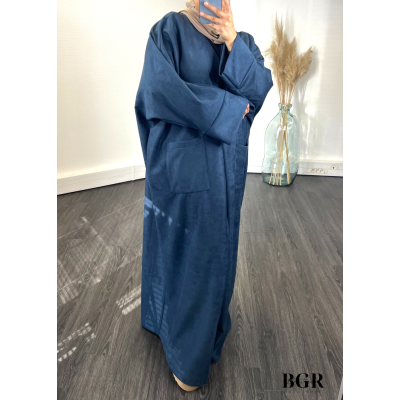 Kimono Daim Femme Bleu 2