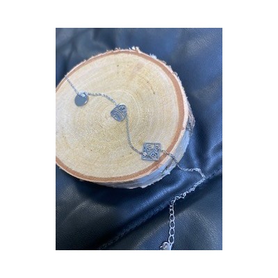 Chaine de cheville Coeur  - 1 2