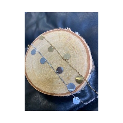 Chaine de cheville Cercle argenté  - 3 2