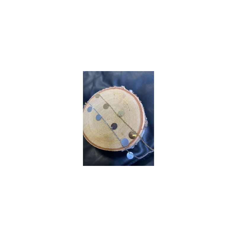 Chaine de cheville Cercle argenté  - 2