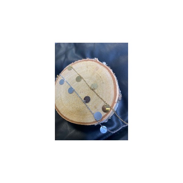 Chaine de cheville Cercle argenté  - 2