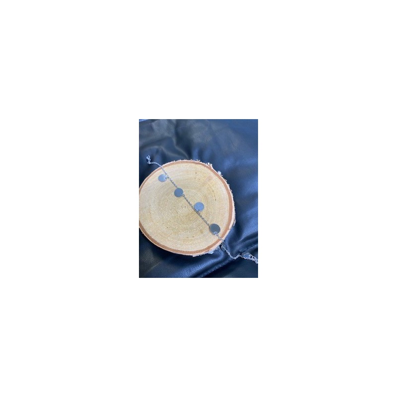 Chaine de cheville Cercle argenté  - 3