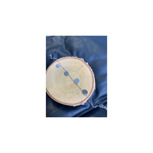 Chaine de cheville Cercle argenté  - 3