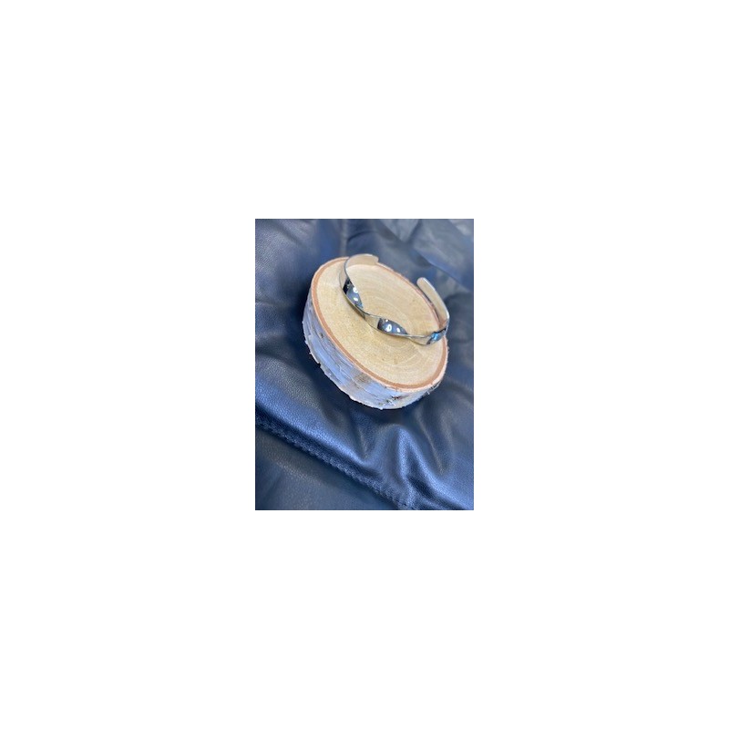 Bracelet jonc argenté Lati  - 5